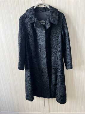 Vintage Black Karakul Lamb Coat